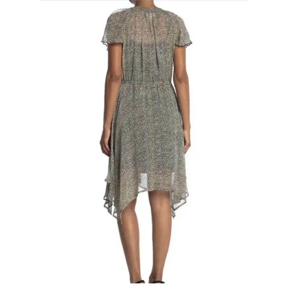 ANTHROPOLOGIE Velvet by Graham & Spencer Belen Mini Leopard Print Dress, S - Picture 2 of 7